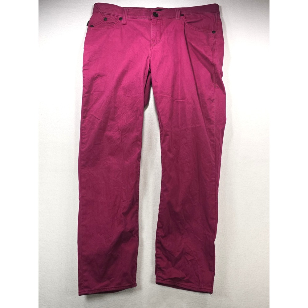 Rock & Republic Hamburg Magenta Pink Straight Leg Pants Womens 14 R210115